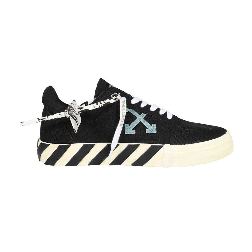 The Luxe Culture – Off White Vulc Eco Navy Blue Black Sneakers