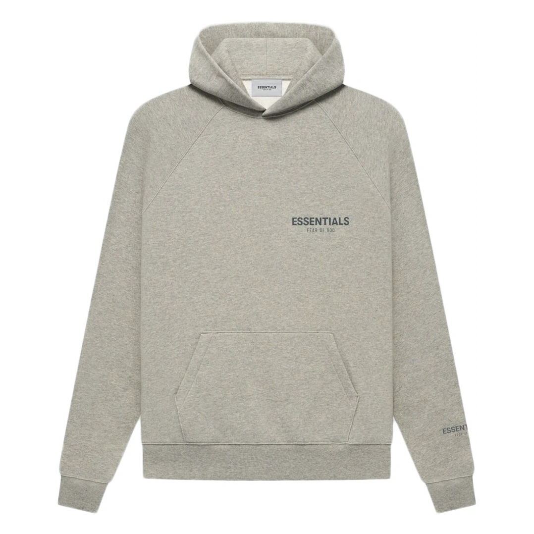 The Luxe Culture – Essentials Small Logo Oatmeal Hoodie